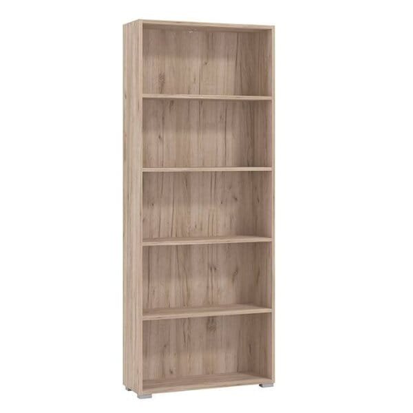 libreria cinque ripiani moderno minimal in legno cm 70 x 24,5 x 176,5 h – MADDI