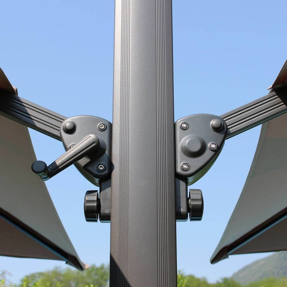 Ombrellone doppio da Giardino 3×3 in alluminio,poliestere – DUBLE
