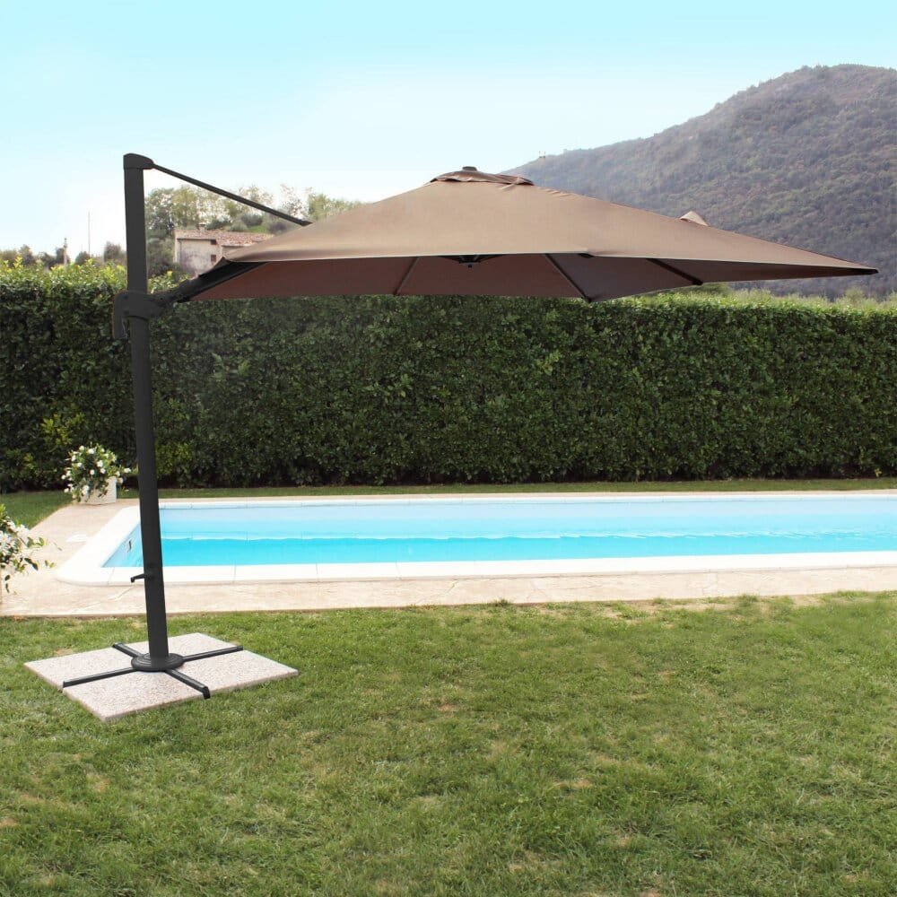 Ombrellone da Giardino decentrato 3×4 in alluminio,poliestere – LENA