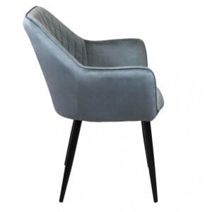 Poltrona per Sala da Pranzo in Velluto,Metallo cm 48x62x83 – CALLIOPE