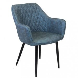 Poltrona per Sala da Pranzo in Ecopelle,Metallo cm 48x62x83 – ROBIN