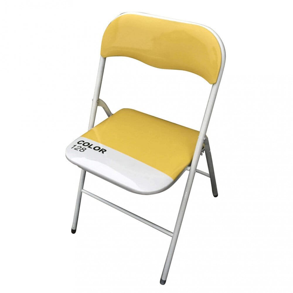 Sedia Pieghevole Salvaspazio in Acciaio,PVC cm 44x45x79 – SLIM