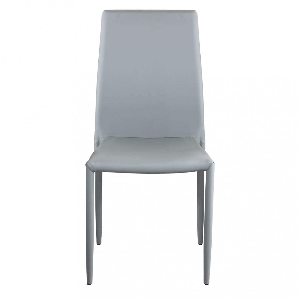 Sedia da Pranzo Moderna in Ecopelle,Acciaio cm 41x43x90 – RACHEL