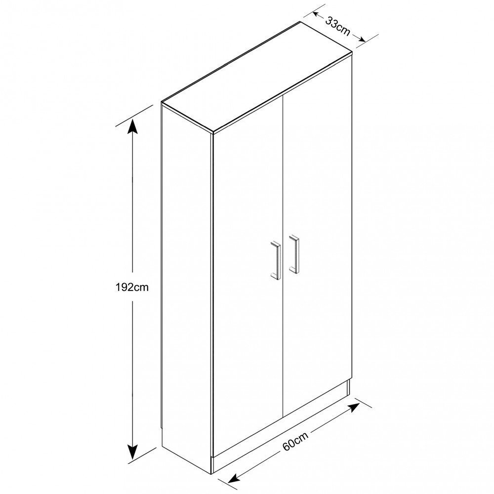Armadio scarpiera con 7 scaffali in Truciolare cm 33x45x192 – BONIFACE