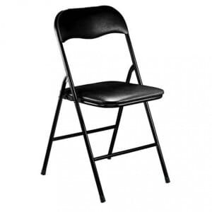 Sedia Pieghevole Salvaspazio in Acciaio,PVC cm 44x45x79 – SLIM