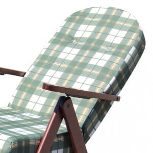 Poltrona Sdraio 4 posizioni con cuscino in Cotone,Legno cm 84x75x110 – PERCY
