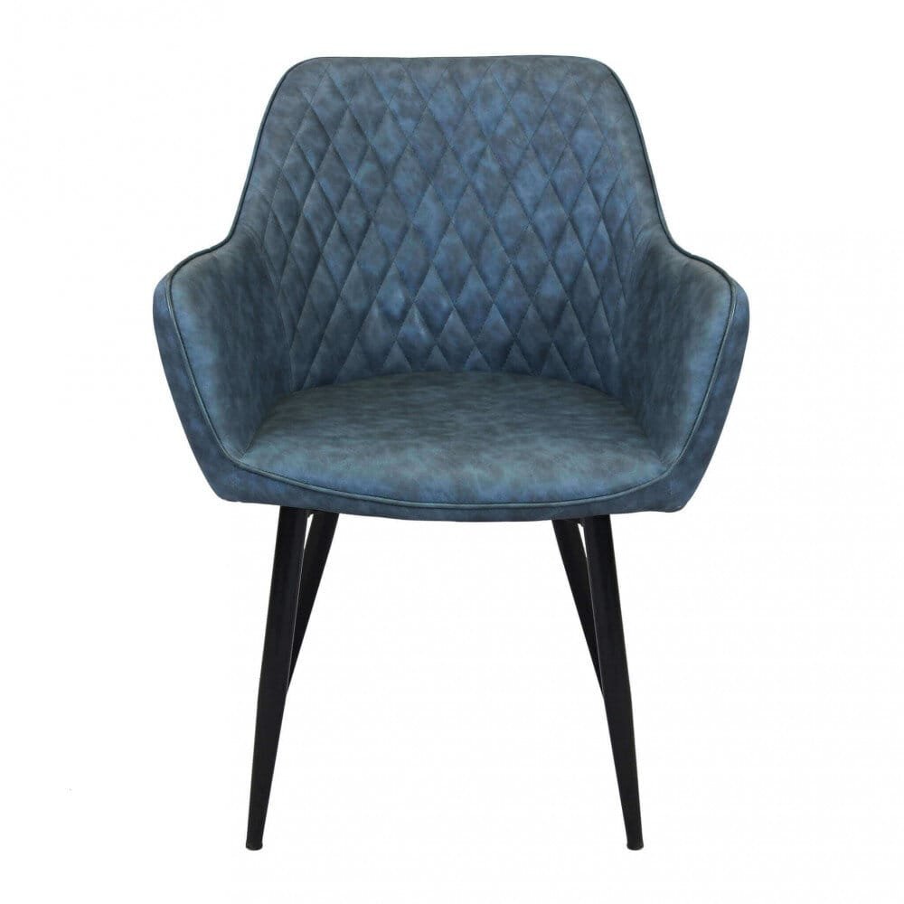 Poltrona per Sala da Pranzo in Ecopelle,Metallo cm 48x62x83 – ROBIN