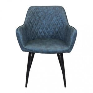 Poltrona per Sala da Pranzo in Ecopelle,Metallo cm 48x62x83 – ROBIN