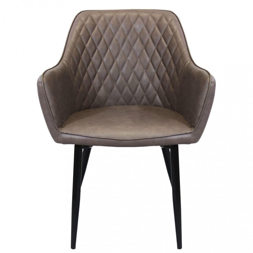 Poltrona per Sala da Pranzo in Ecopelle,Metallo cm 48x62x83 – ROBIN