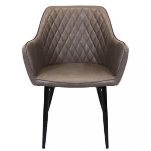 Poltrona per Sala da Pranzo in Ecopelle,Metallo cm 48x62x83 – ROBIN