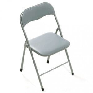 Sedia Pieghevole Salvaspazio in Acciaio,PVC cm 44x45x79 – SLIM