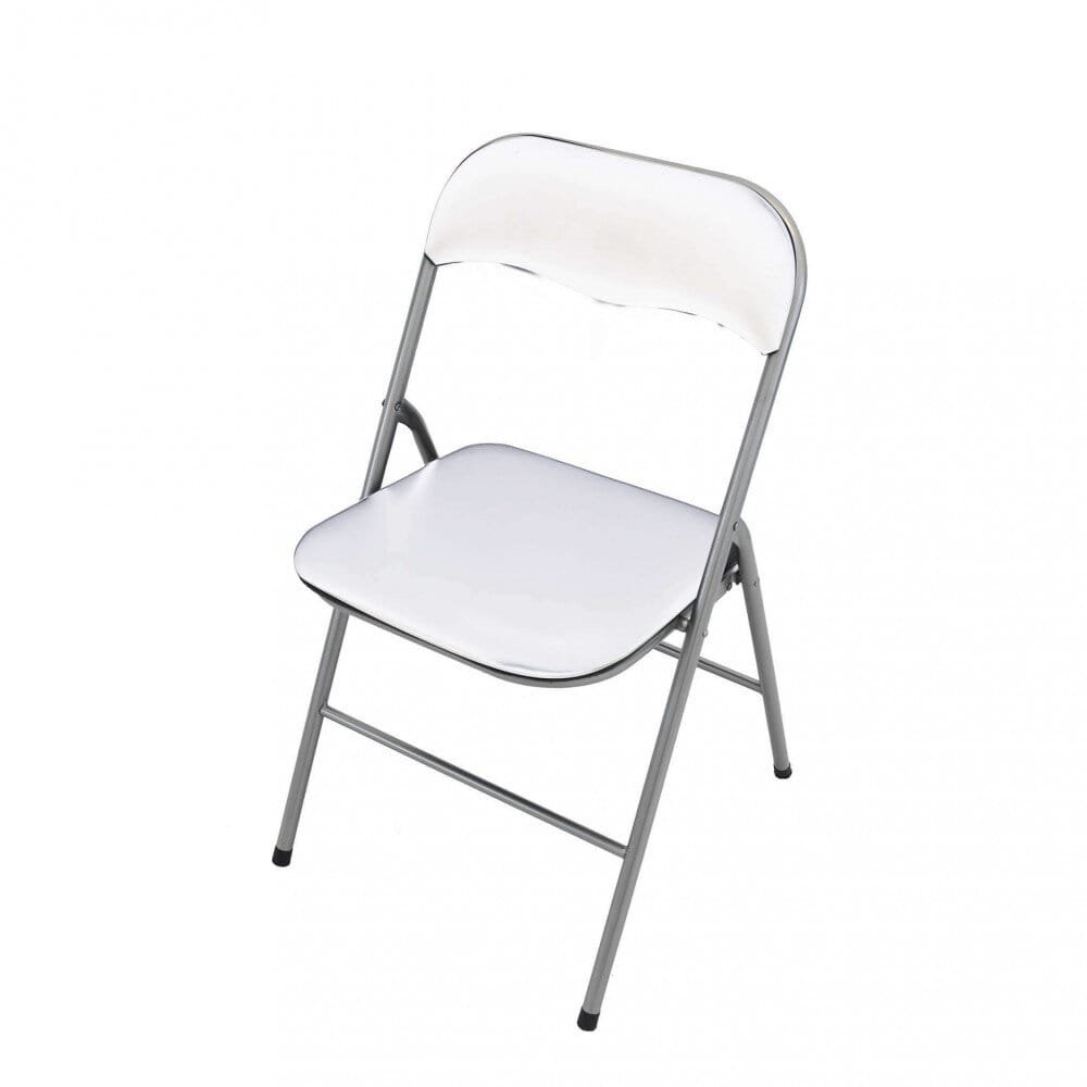 Sedia Pieghevole Salvaspazio in Acciaio,PVC cm 44x45x79 – SLIM