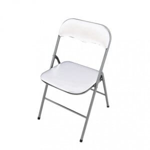 Sedia Pieghevole Salvaspazio in Acciaio,PVC cm 44x45x79 – SLIM