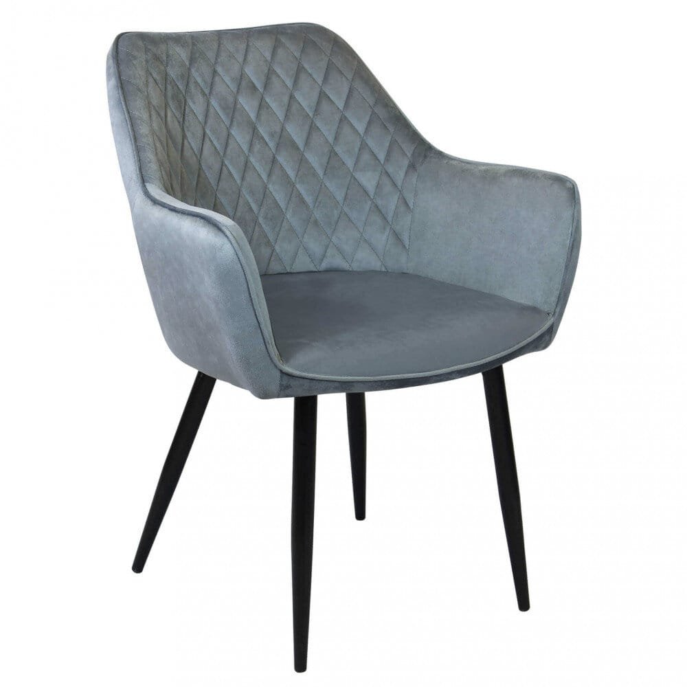 Poltrona per Sala da Pranzo in Velluto,Metallo cm 48x62x83 – CALLIOPE
