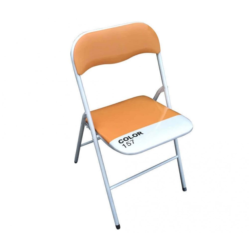 Sedia Pieghevole Salvaspazio in Acciaio,PVC cm 44x45x79 – SLIM