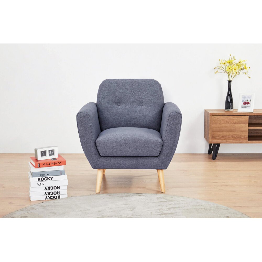 Poltrona Moderna in Tessuto cm 84x79x86 – SILENTE