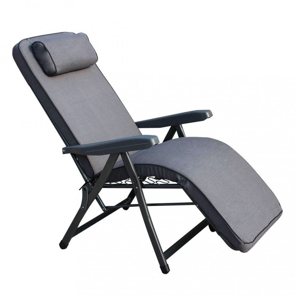 Poltrona Sdraio relax reclinabile in Tessuto,Acciaio cm 155x60x60 – MORTY