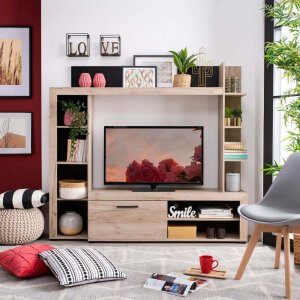 parete attrezzata moderna cm 172,5 x 33 x 157,5 h – ZENWOOD