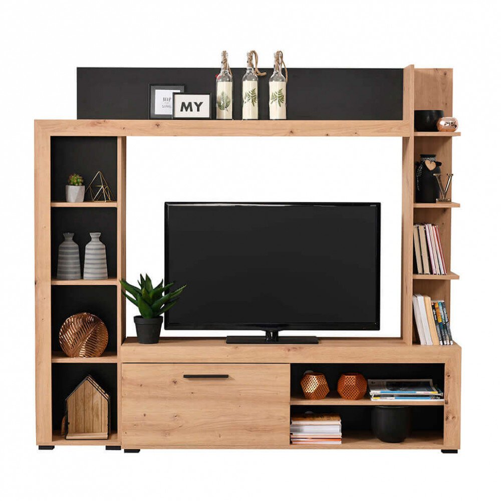 parete attrezzata moderna cm 172,5 x 33 x 157,5 h – ZENWOOD