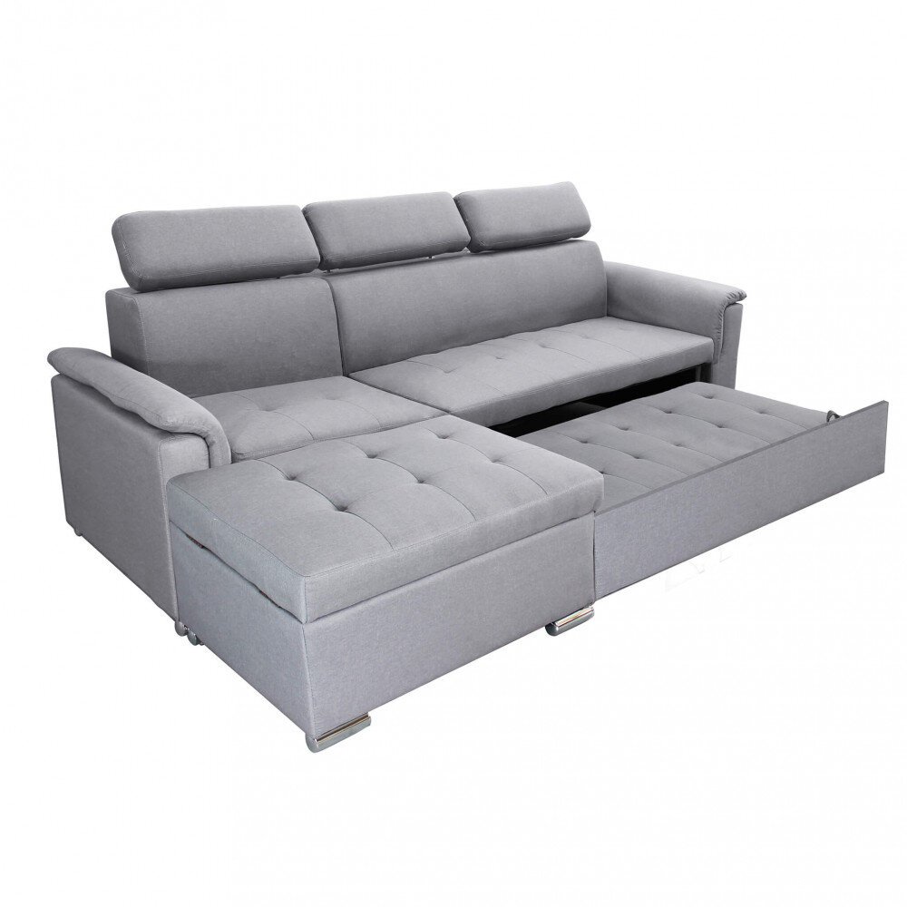 Divano Letto con penisola in Tessuto cm 234x148x84 – ALF