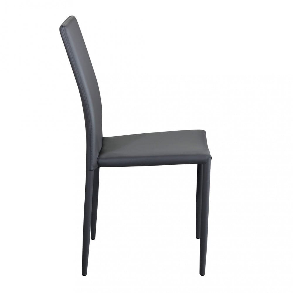 Sedia da Pranzo Moderna in Ecopelle,Acciaio cm 41x43x90 – RACHEL