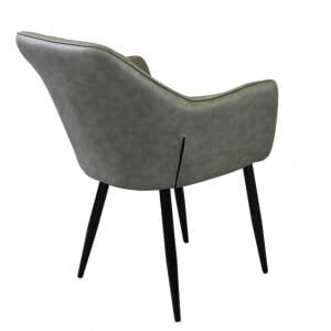 Poltrona per Sala da Pranzo in Ecopelle,Metallo cm 48x62x83 – ROBIN