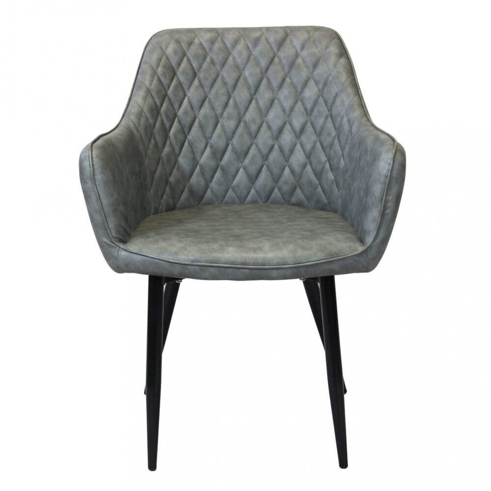 Poltrona per Sala da Pranzo in Ecopelle,Metallo cm 48x62x83 – ROBIN