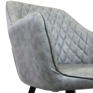 Poltrona per Sala da Pranzo in Ecopelle,Metallo cm 48x62x83 – ROBIN