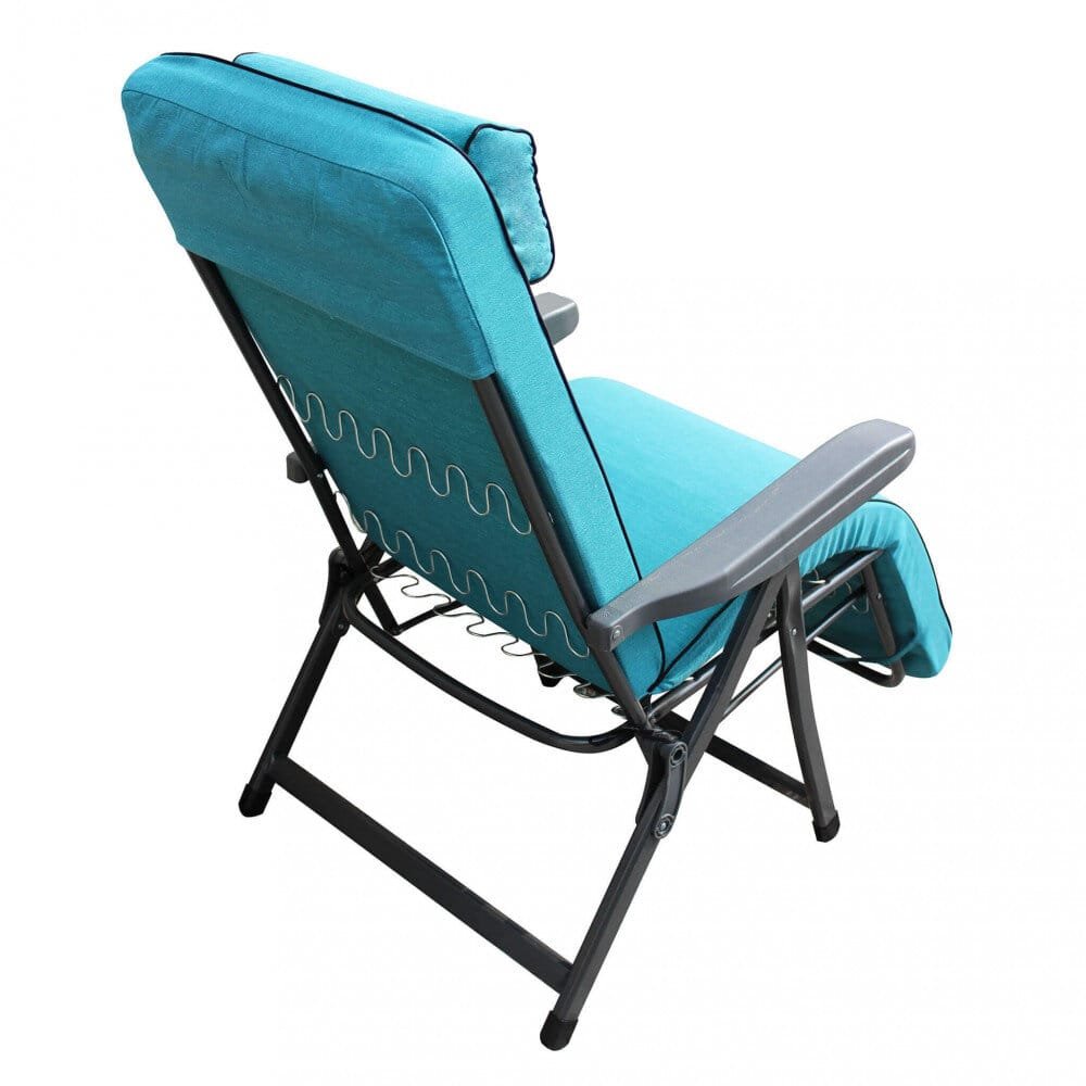 Poltrona Sdraio relax reclinabile in Tessuto,Acciaio cm 155x60x60 – MORTY