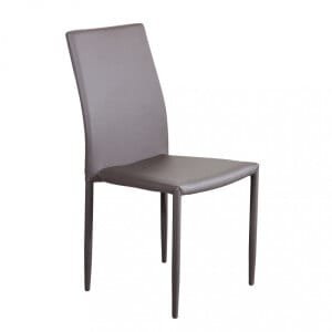 Sedia da Pranzo Moderna in Ecopelle,Acciaio cm 41x43x90 – RACHEL