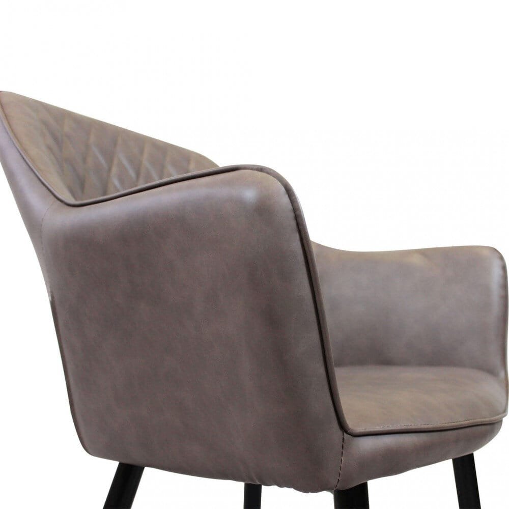 Poltrona per Sala da Pranzo in Ecopelle,Metallo cm 48x62x83 – ROBIN