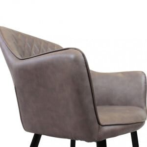 Poltrona per Sala da Pranzo in Ecopelle,Metallo cm 48x62x83 – ROBIN