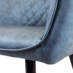Poltrona per Sala da Pranzo in Ecopelle,Metallo cm 48x62x83 – ROBIN