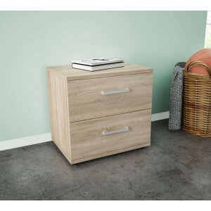 Comodino 2 cassetti Moderno in Truciolare cm 44,4x33x40 – SPIKE