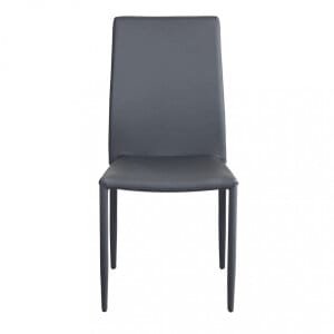 Sedia da Pranzo Moderna in Ecopelle,Acciaio cm 41x43x90 – RACHEL