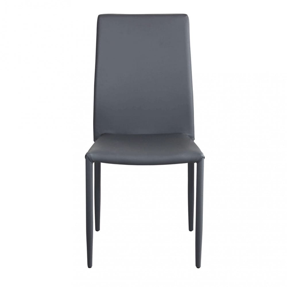 Sedia da Pranzo Moderna in Ecopelle,Acciaio cm 41x43x90 – RACHEL