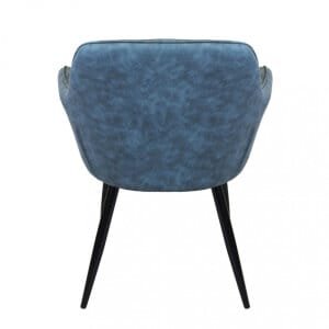 Poltrona per Sala da Pranzo in Ecopelle,Metallo cm 48x62x83 – ROBIN