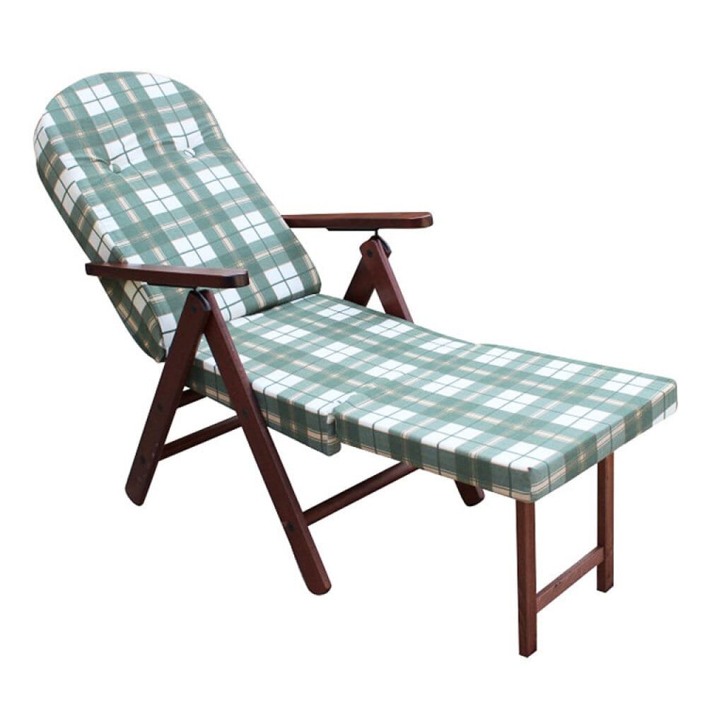 Poltrona Sdraio 4 posizioni con cuscino in Cotone,Legno cm 84x75x110 – PERCY