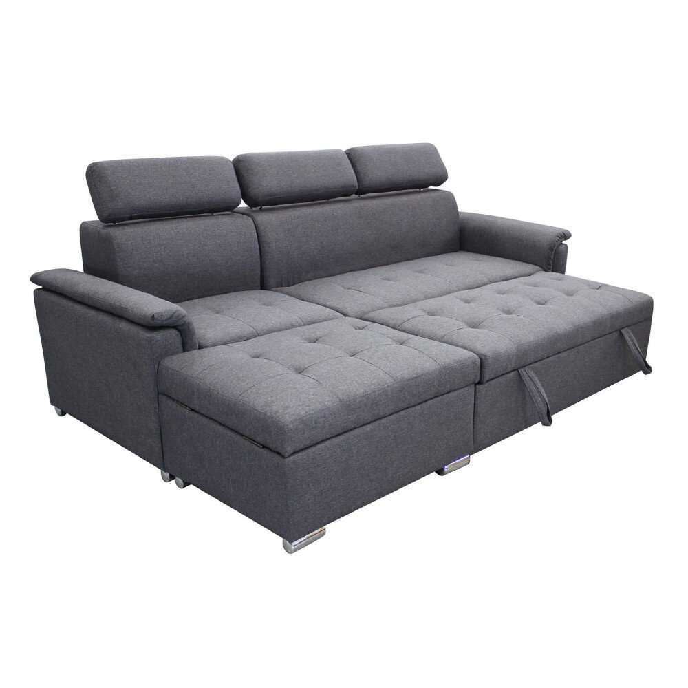 Divano Letto con penisola in Tessuto cm 234x148x84 – ALF
