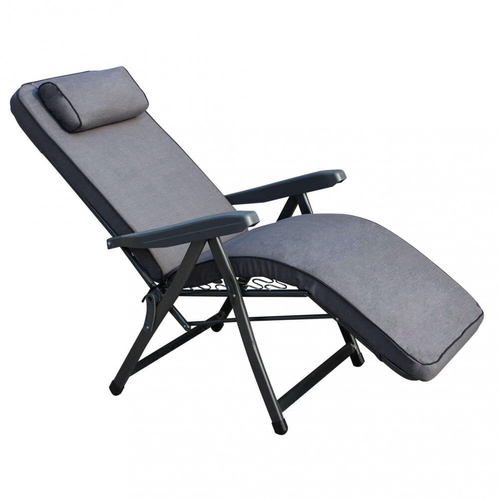 Poltrona Sdraio relax reclinabile in Tessuto,Acciaio cm 155x60x60 – MORTY