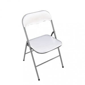 Sedia Pieghevole Salvaspazio in Acciaio,PVC cm 44x45x79 – SLIM