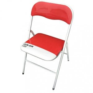 Sedia Pieghevole Salvaspazio in Acciaio,PVC cm 44x45x79 – SLIM