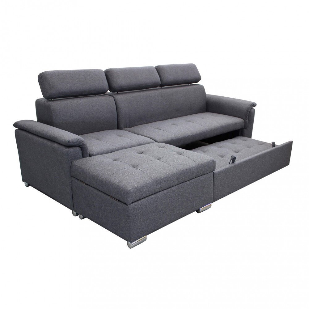 Divano Letto con penisola in Tessuto cm 234x148x84 – ALF