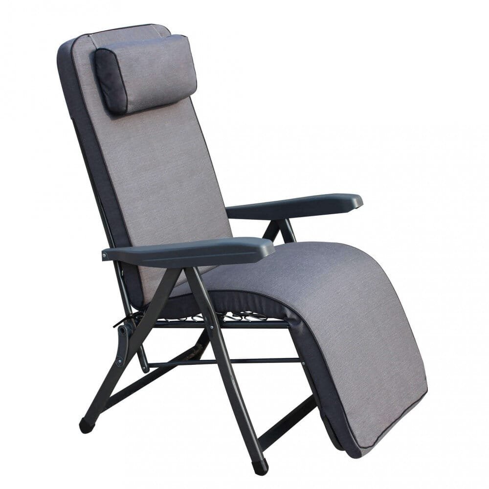 Poltrona Sdraio relax reclinabile in Tessuto,Acciaio cm 155x60x60 – MORTY