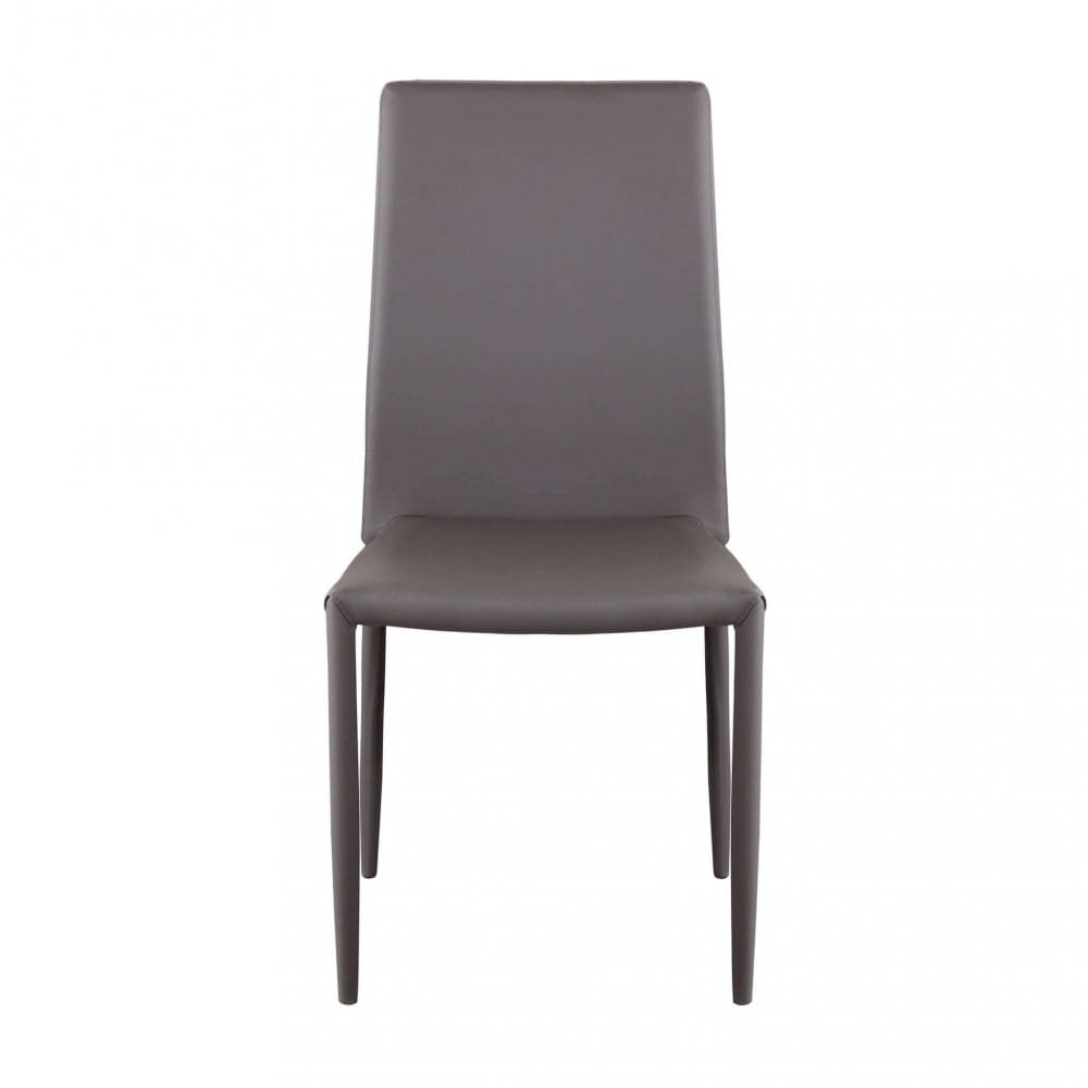 Sedia da Pranzo Moderna in Ecopelle,Acciaio cm 41x43x90 – RACHEL