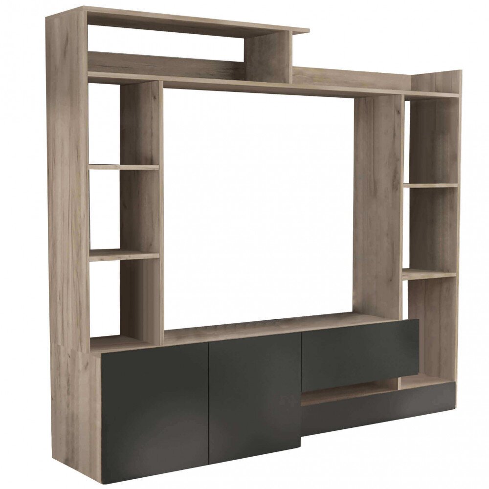 Parete Attrezzata per Soggiorno in Truciolare cm 180x40x165 – THEO