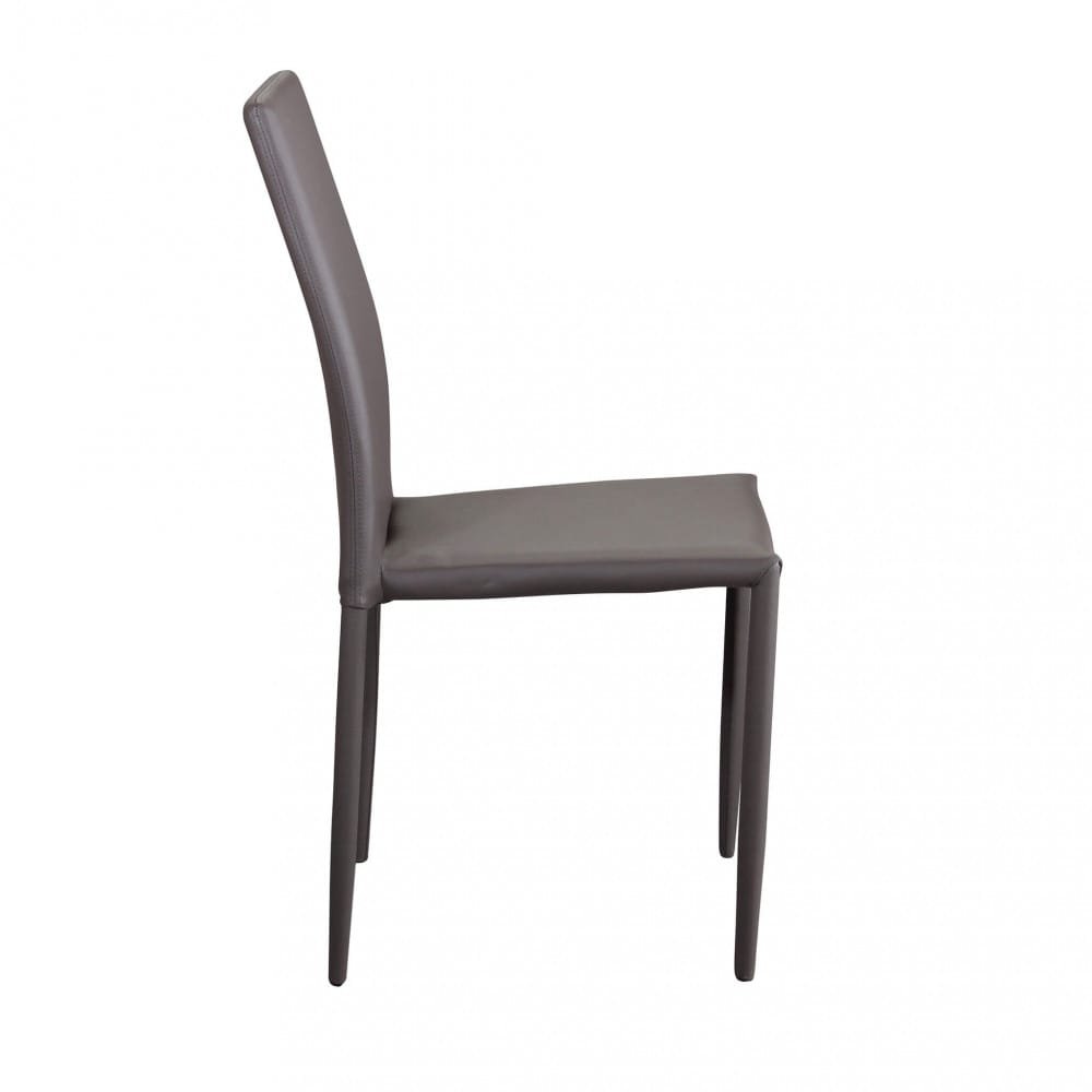 Sedia da Pranzo Moderna in Ecopelle,Acciaio cm 41x43x90 – RACHEL