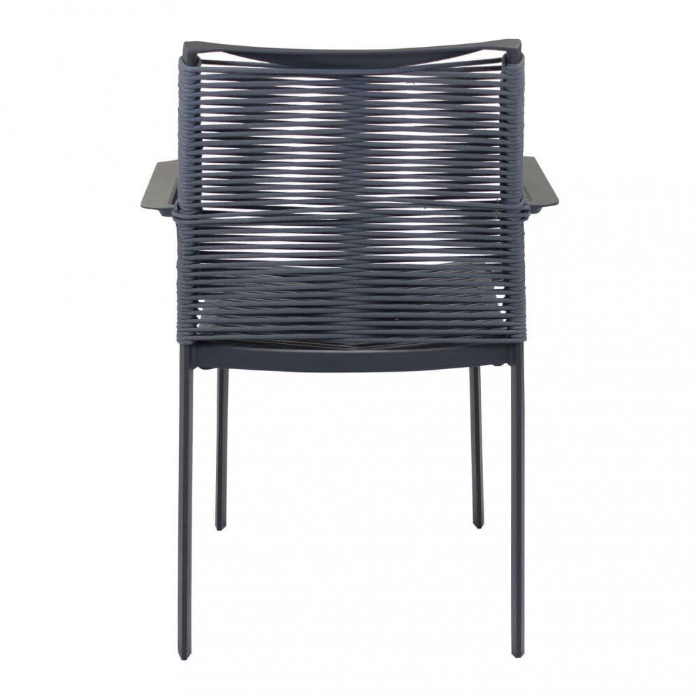 Poltrona da Giardino Impilabile in Alluminio,Corda cm 55x60x87 – WALTER
