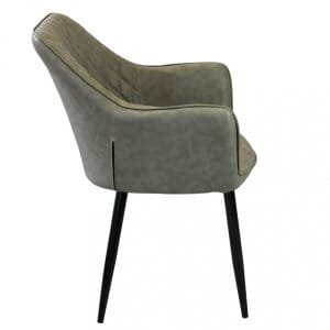 Poltrona per Sala da Pranzo in Ecopelle,Metallo cm 48x62x83 – ROBIN