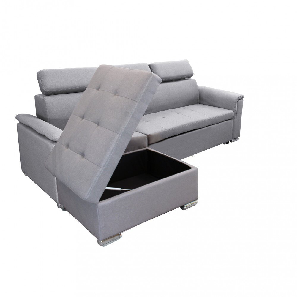Divano Letto con penisola in Tessuto cm 234x148x84 – ALF